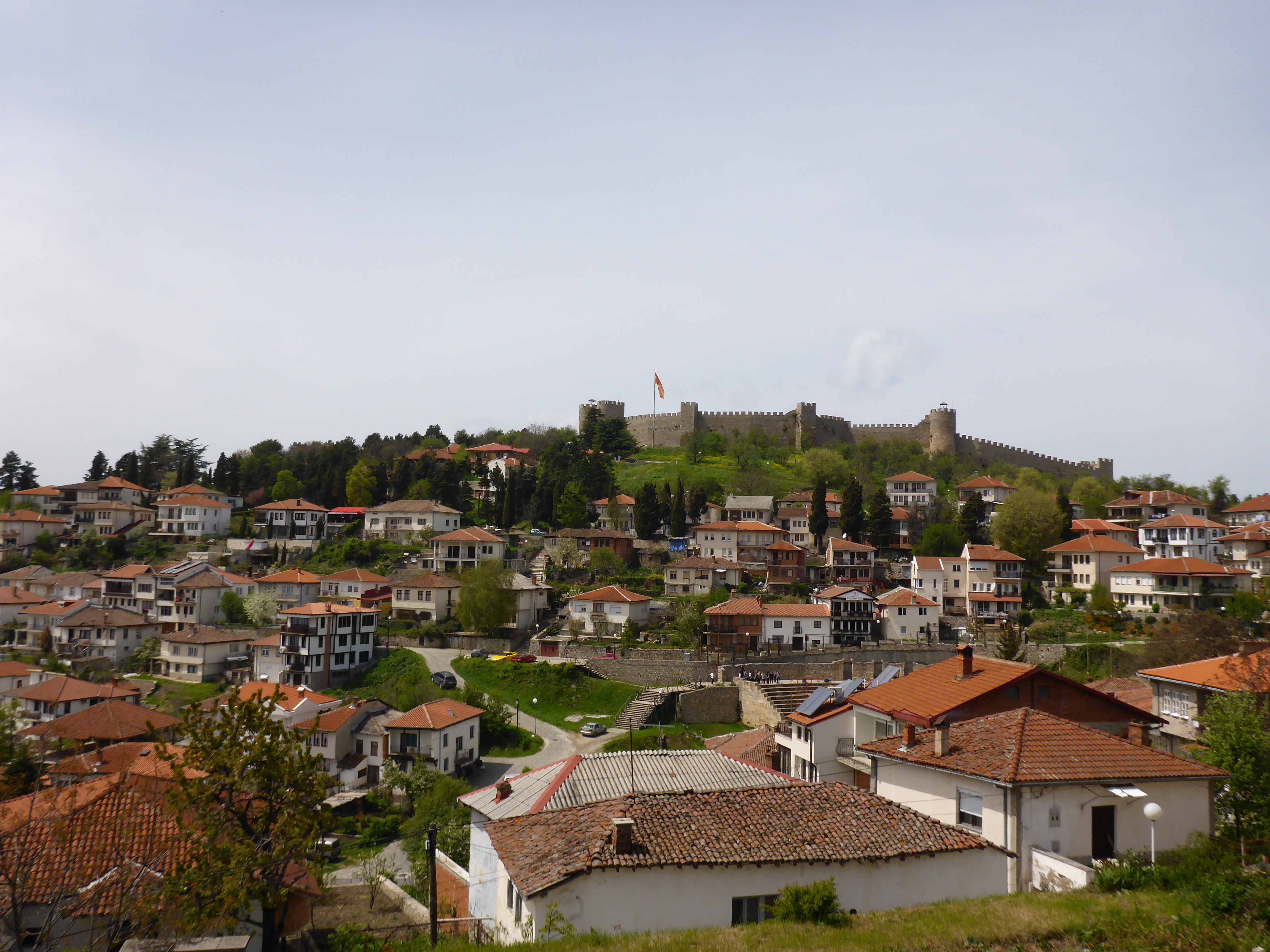Samuil’s Fortress and the Ancient theater of Ohrid.
