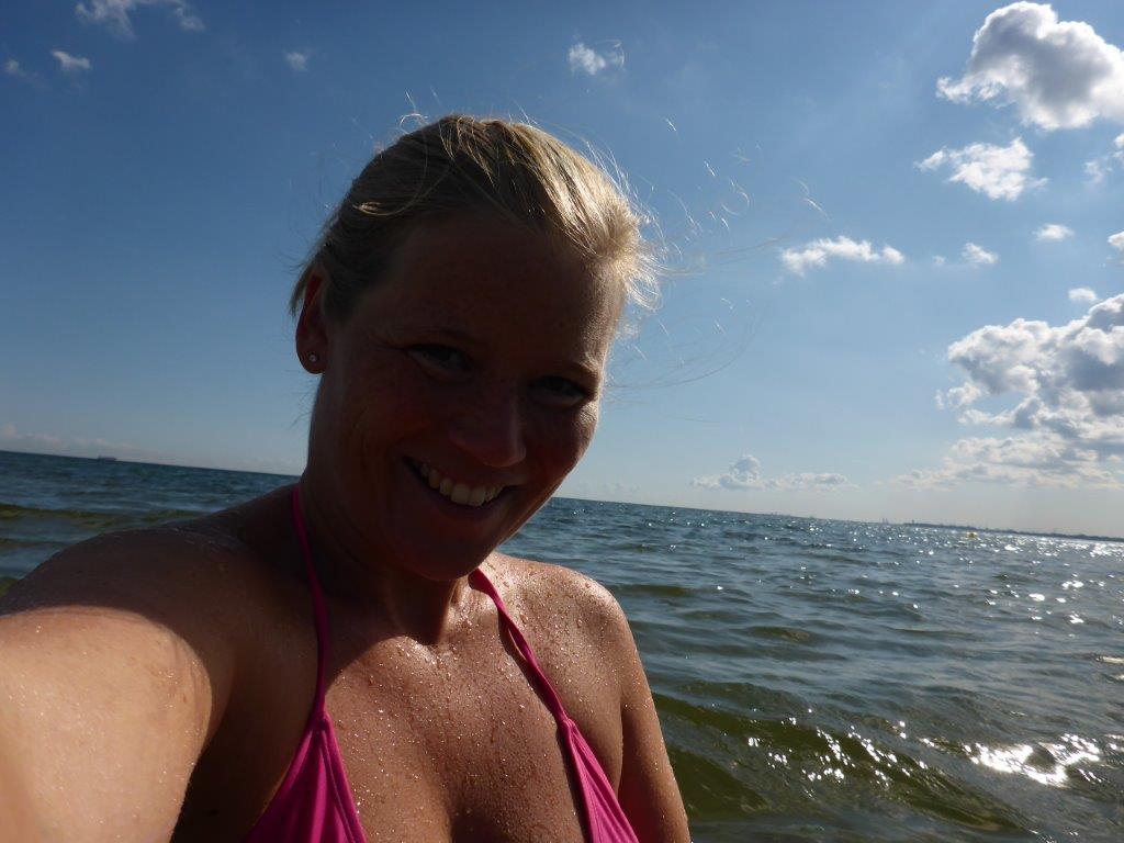 Finally swimming in the ocean again! In Sopot Poland