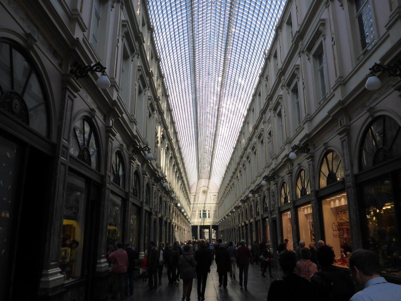 St. Hubert gallery in Brussels, with shops and restaurants