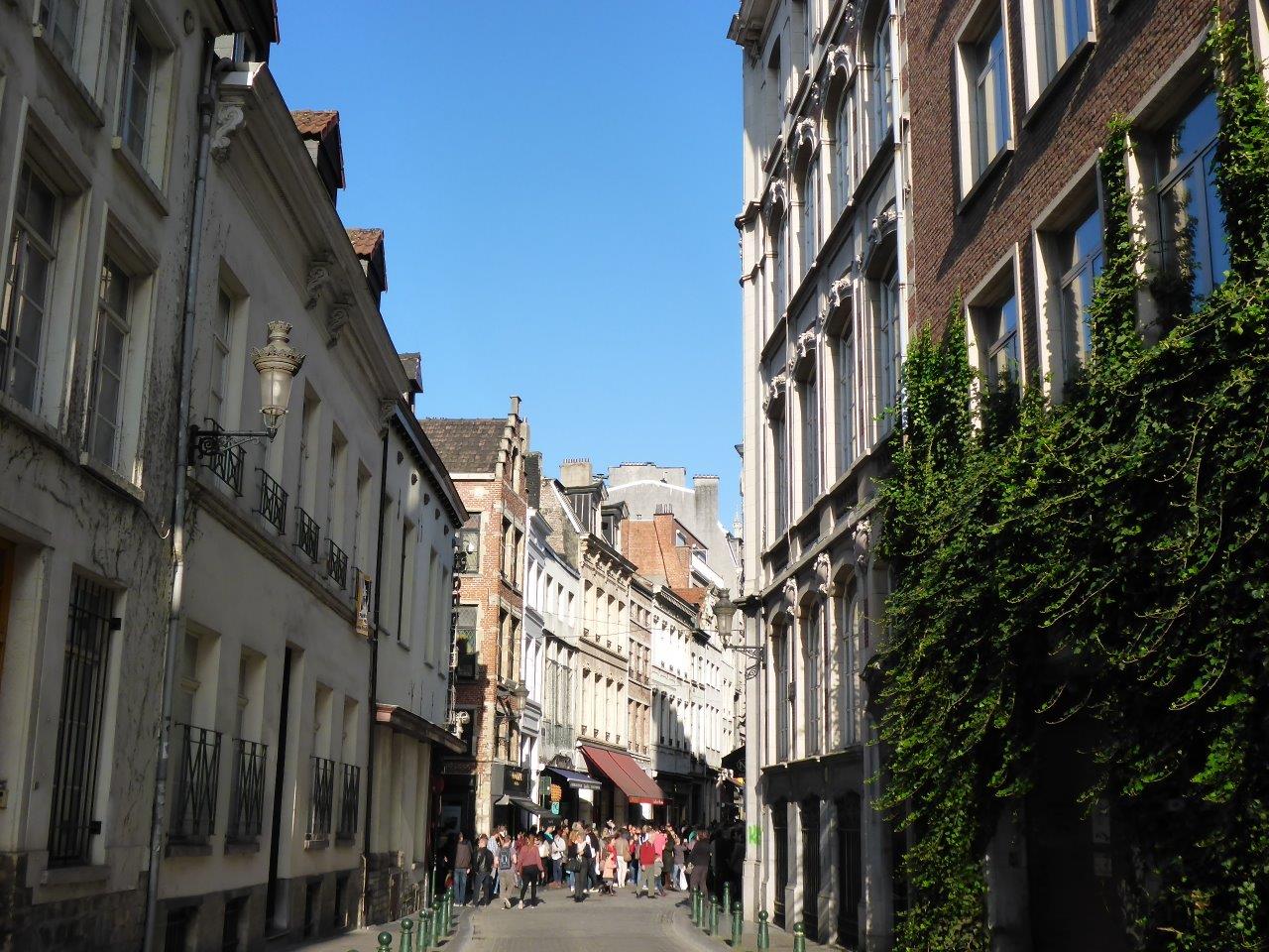 Streets and houses in Brussels, Belgium