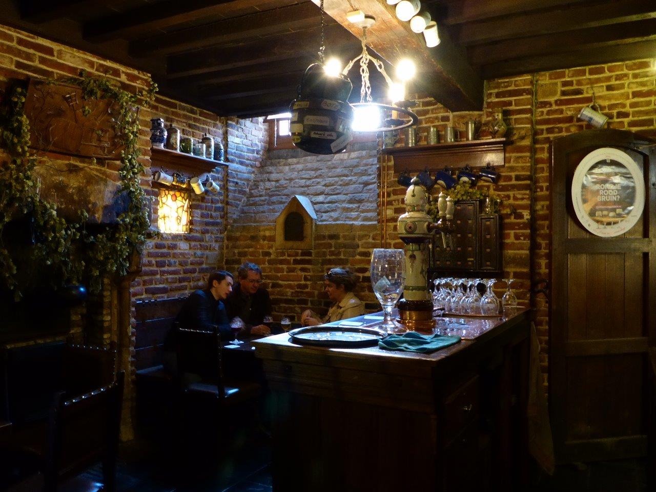The bar at the brewery museum in Brussels