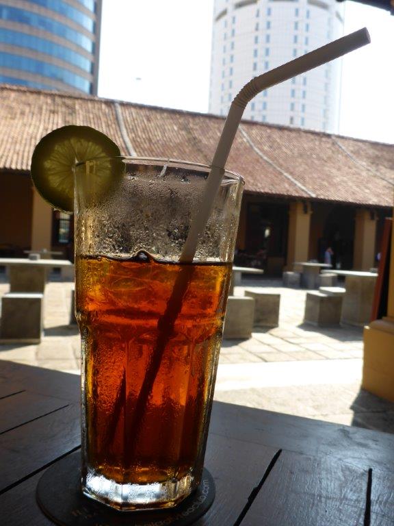 Nice ice tea at Dutch Hospital in Colombo