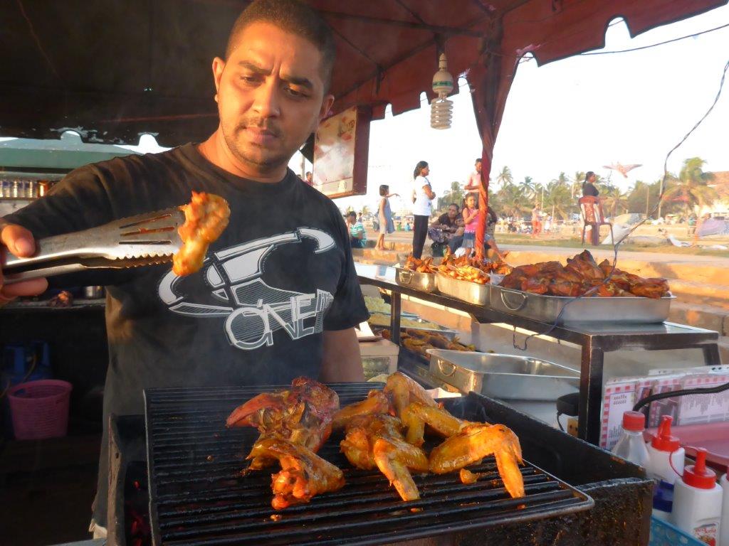 One of many food stalls at Galle Face Green in Colombo