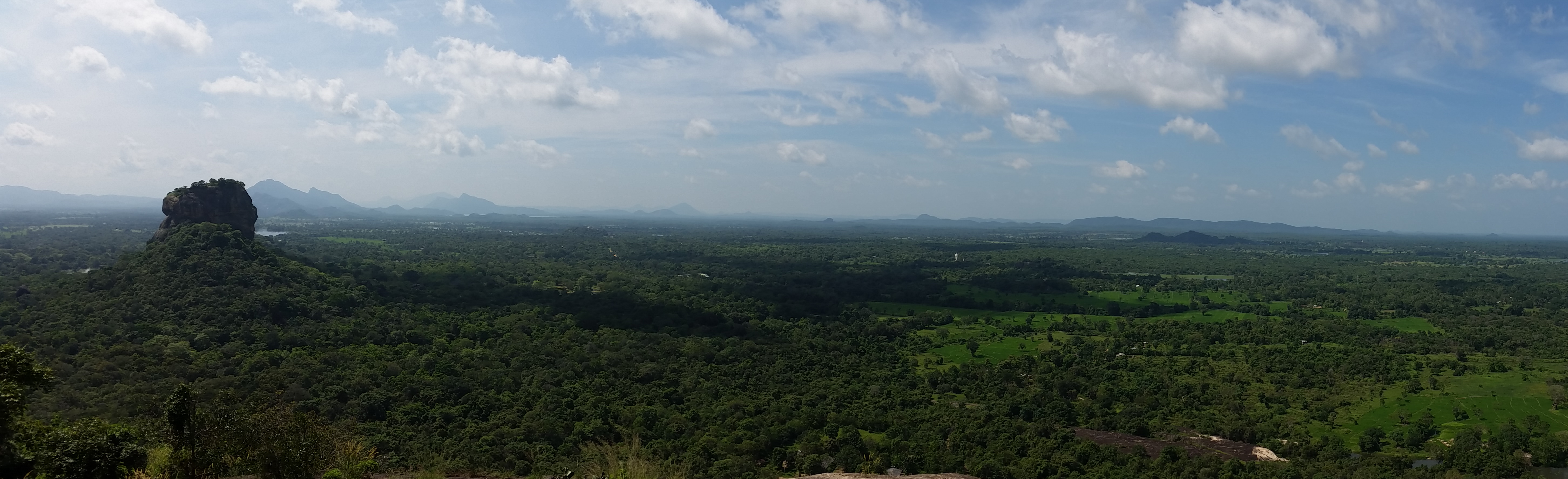 Beautiful view including Sigiriya Rock seen from Pidurangala Rock 2