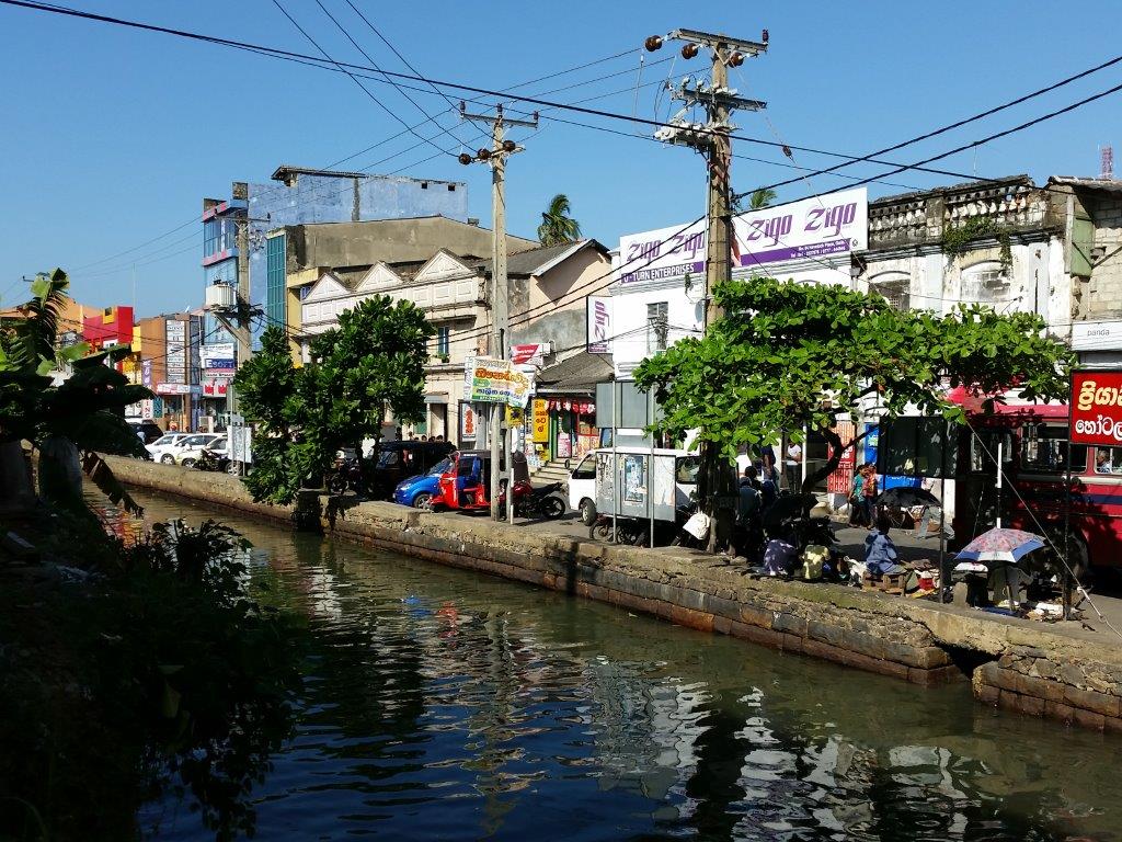 Houses next to Galle railway station.
