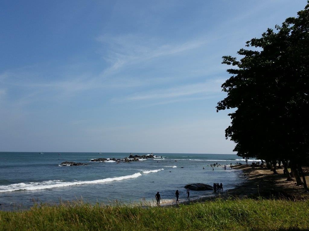The beach along the east side of Galle fort.