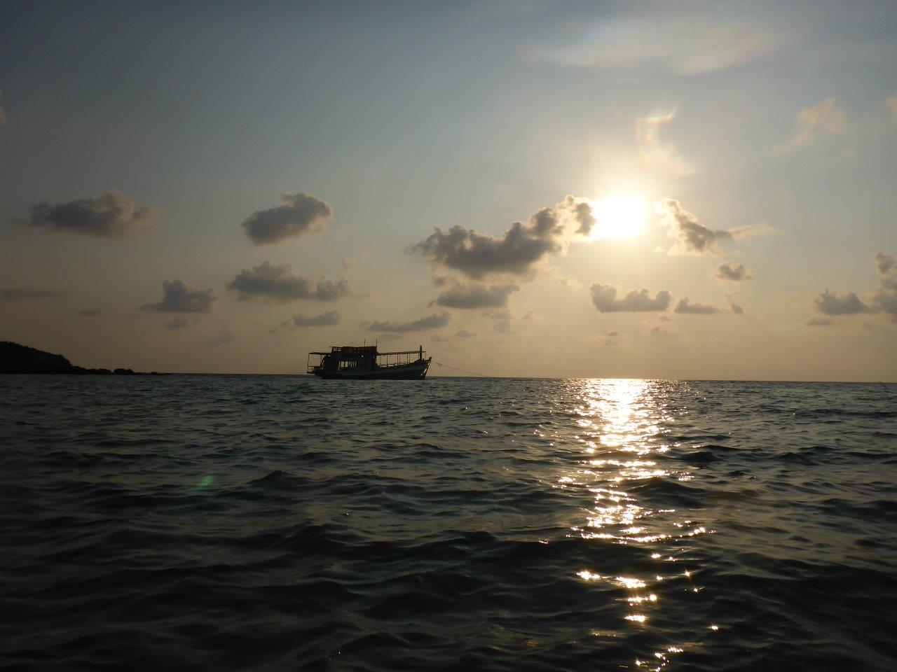 Paddling during sunset at Koh Kood