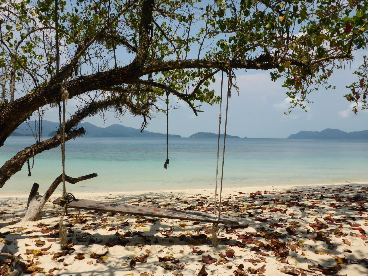 Peaceful outside our bungalow at Good Feeling at Koh Wai, Thailand