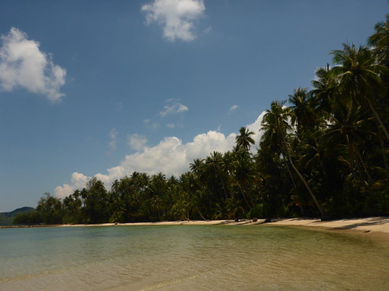 The beach at Dusita Resort, Koh Kood