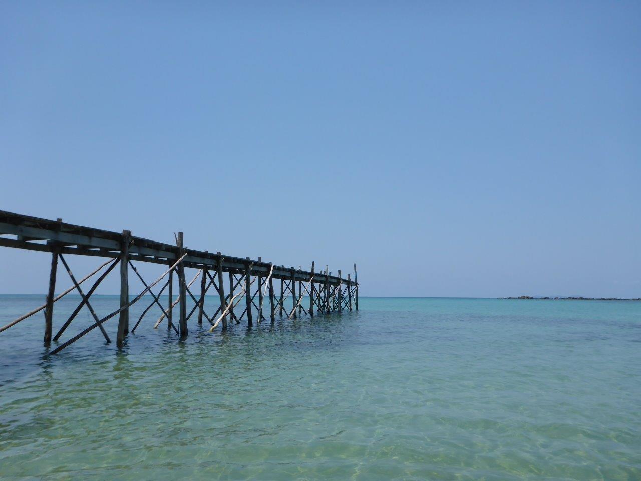 The pier at Dusita Resort, Koh Kood