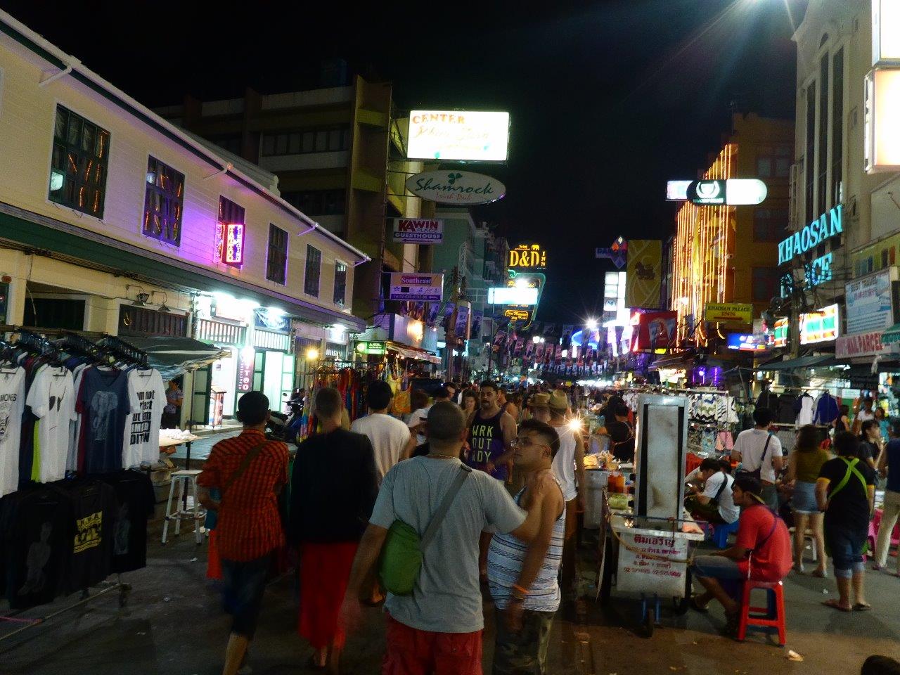 Crowded street in Khao San Road