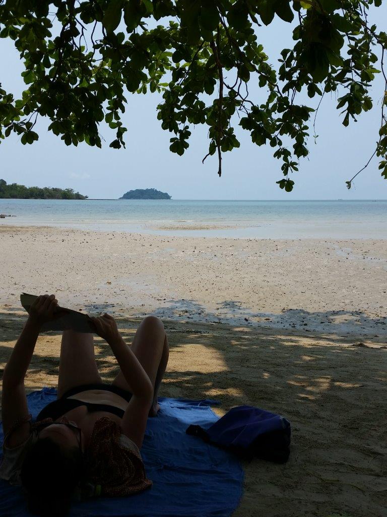 Reading in the shade