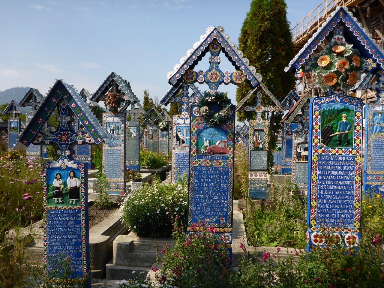 Graves at the Merry Cemetery in Sapanta