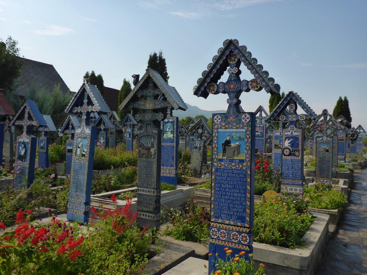 Graves at the Merry Cemetery in Sapanta