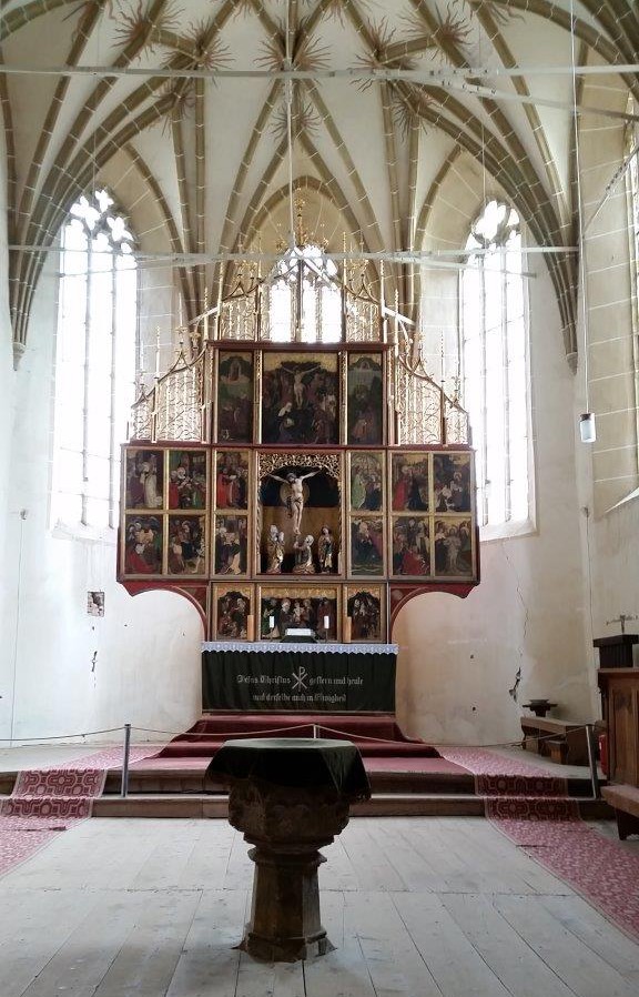 The wooden altar in Biertan fortified church
