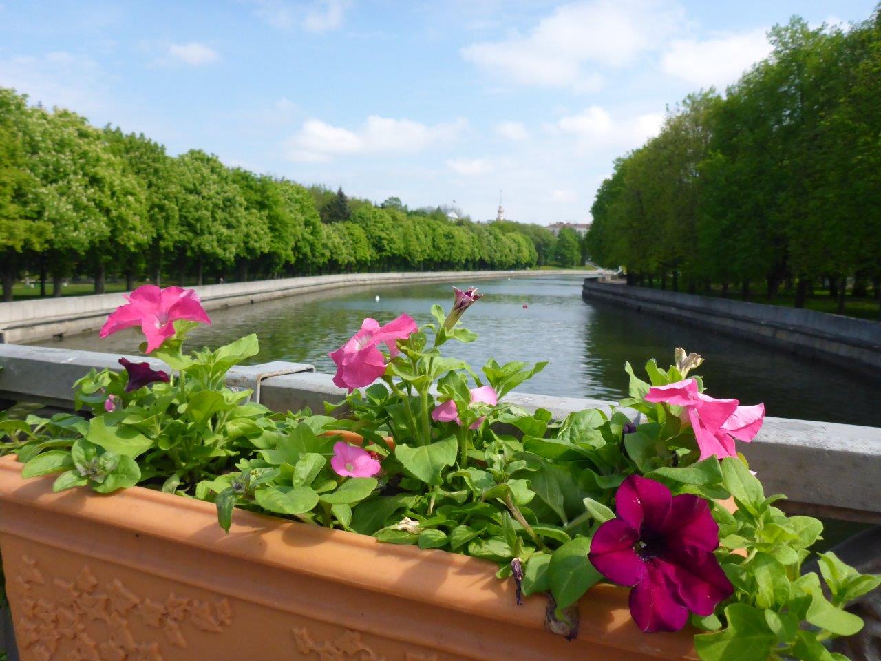 A nice walk along the river in Minsk, Belarus