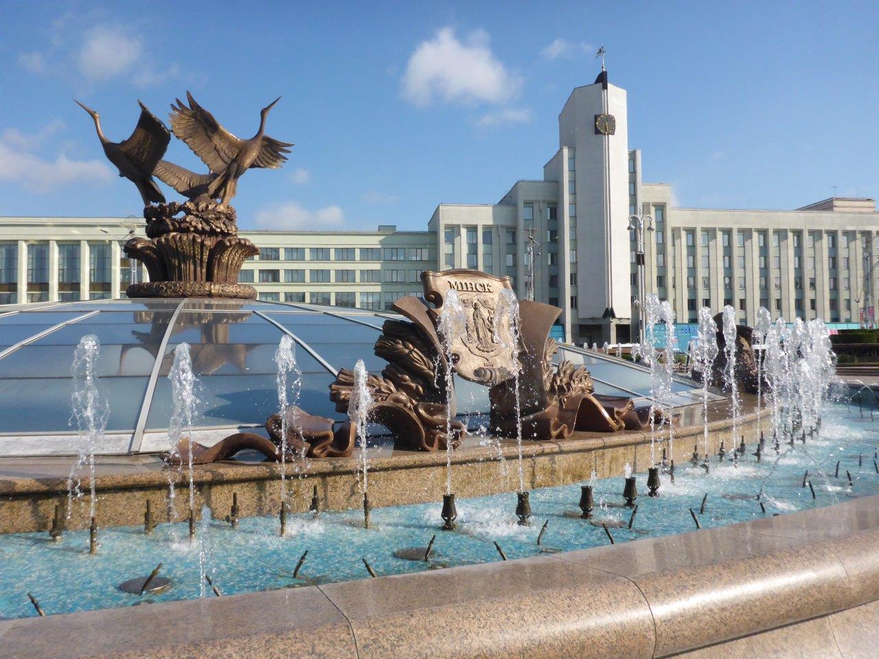 Fountain of Independence in Minsk, Belarus