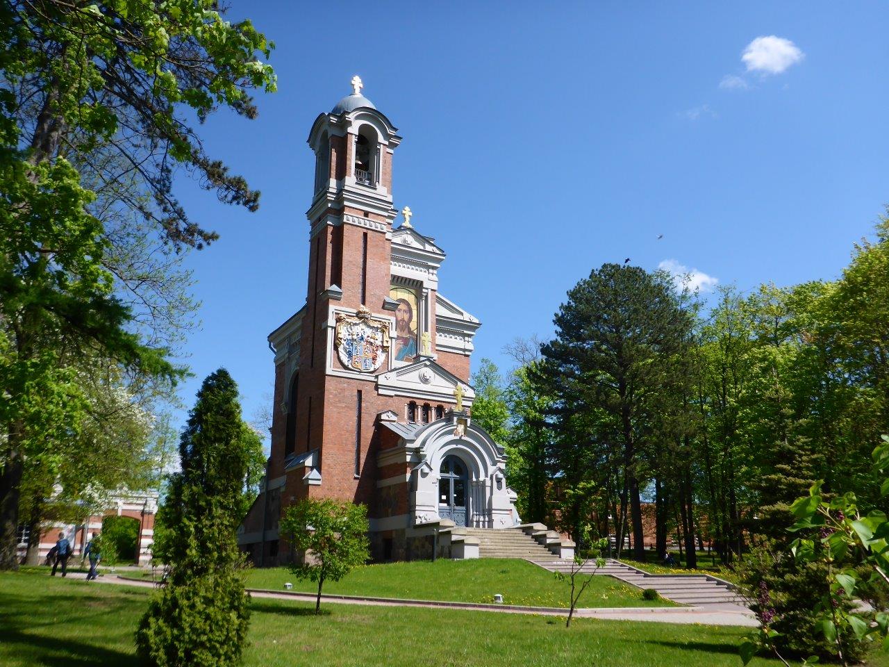 The church next to Mir castle in Belarus