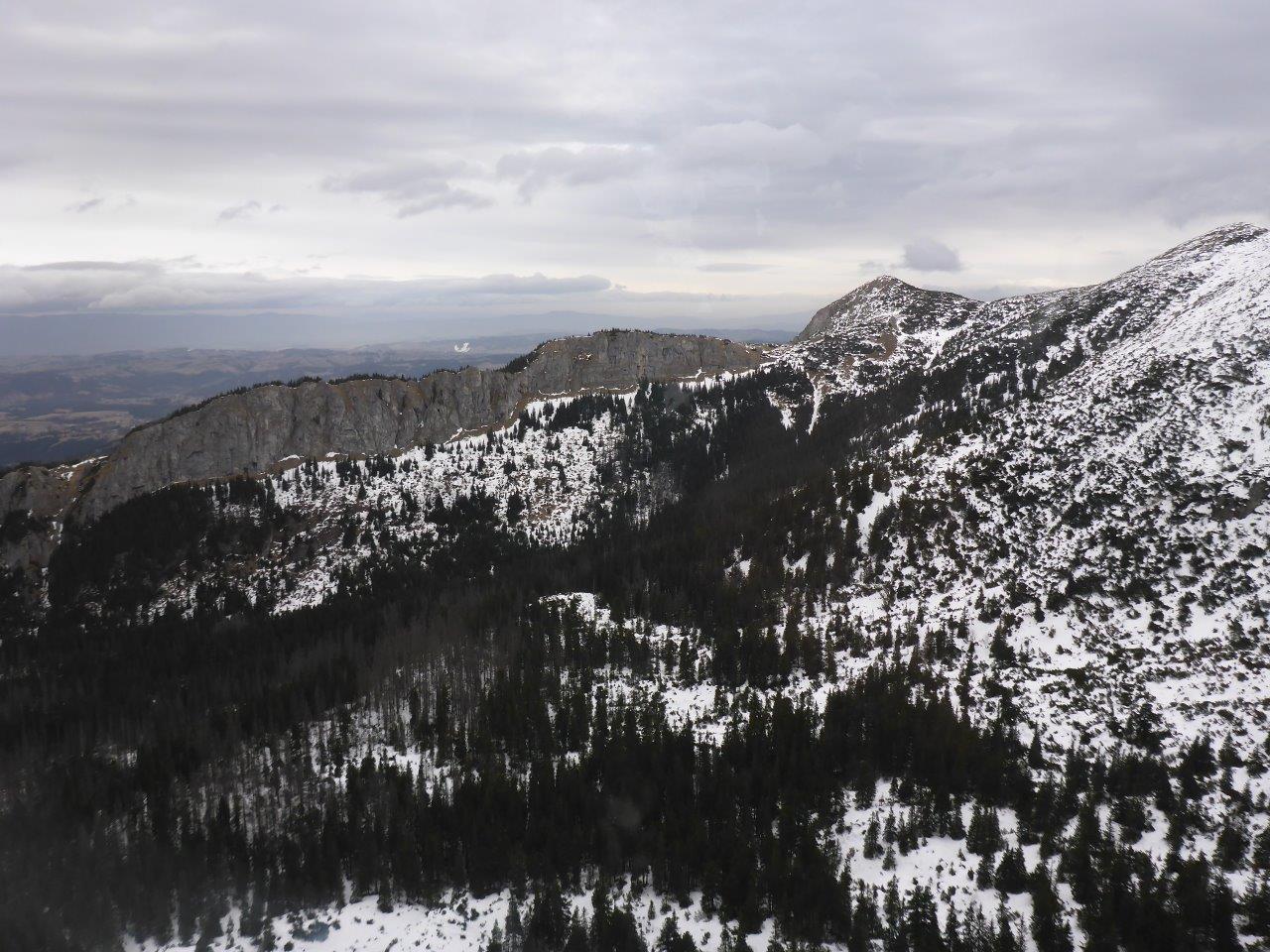 View from the Kasprowy wierch cable car. Zakopane, Poland
