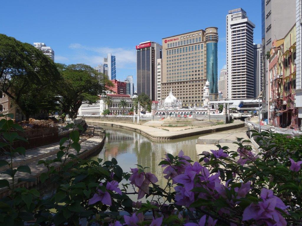 View from the Market Street Bridge in Kuala Lumpur, Malaysia