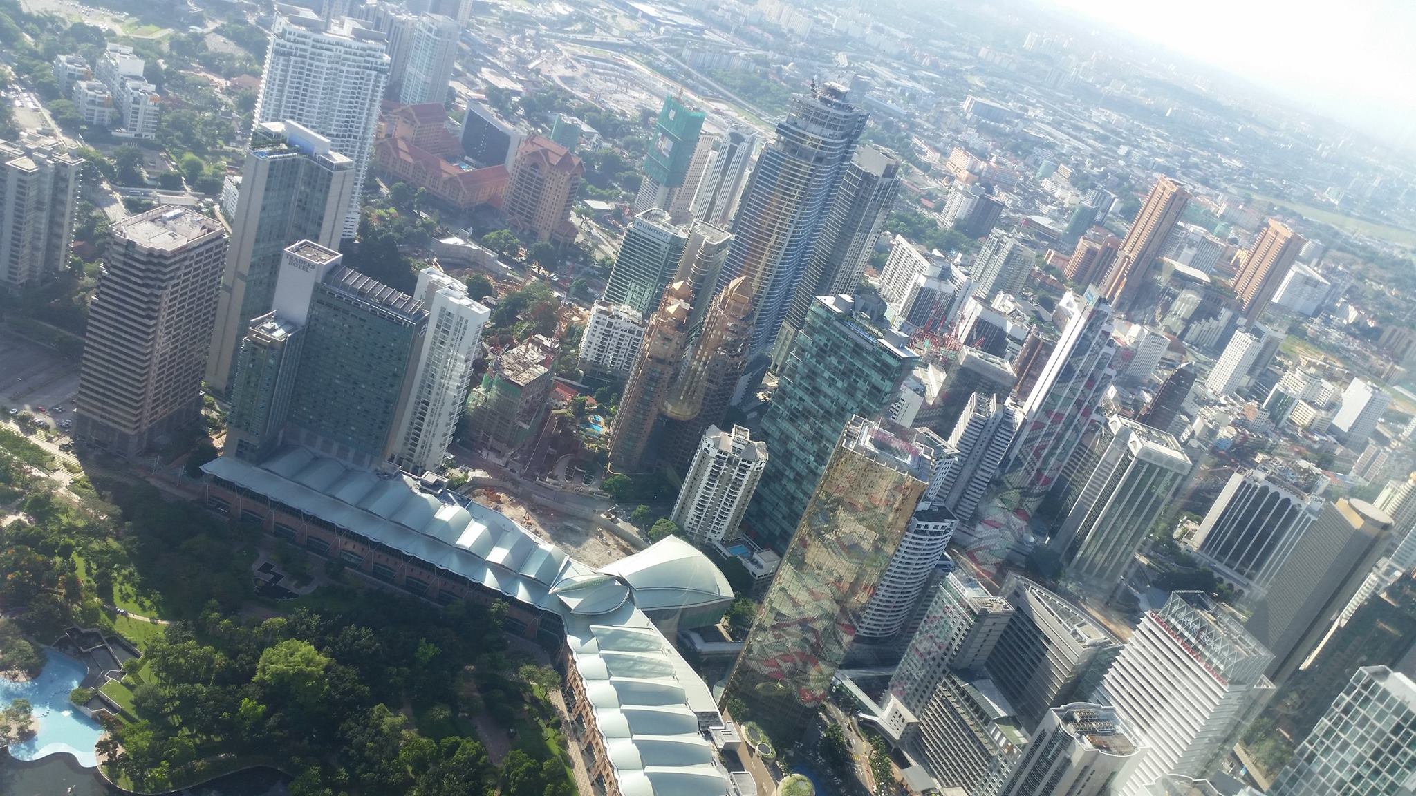View of Kuala Lumpur seen from Petronas twin Towers. Malaysia