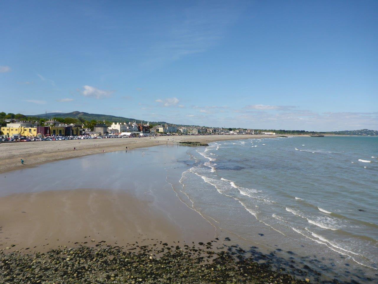 Bray beach, the start of the cliff walk between Bray and Greystone outside Dublin, Ireland