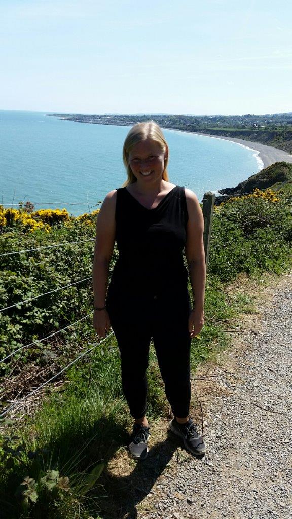 Enjoying the cliff walk between Bray and Greystone outside Dublin, Ireland