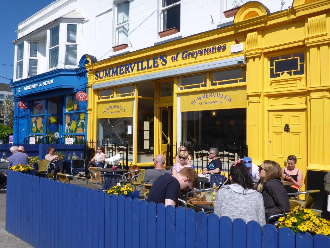 Summerville in Greystone. Perfect for lunch and white wine after the cliff walk between Bray and Greystone outside Dublin, Ireland