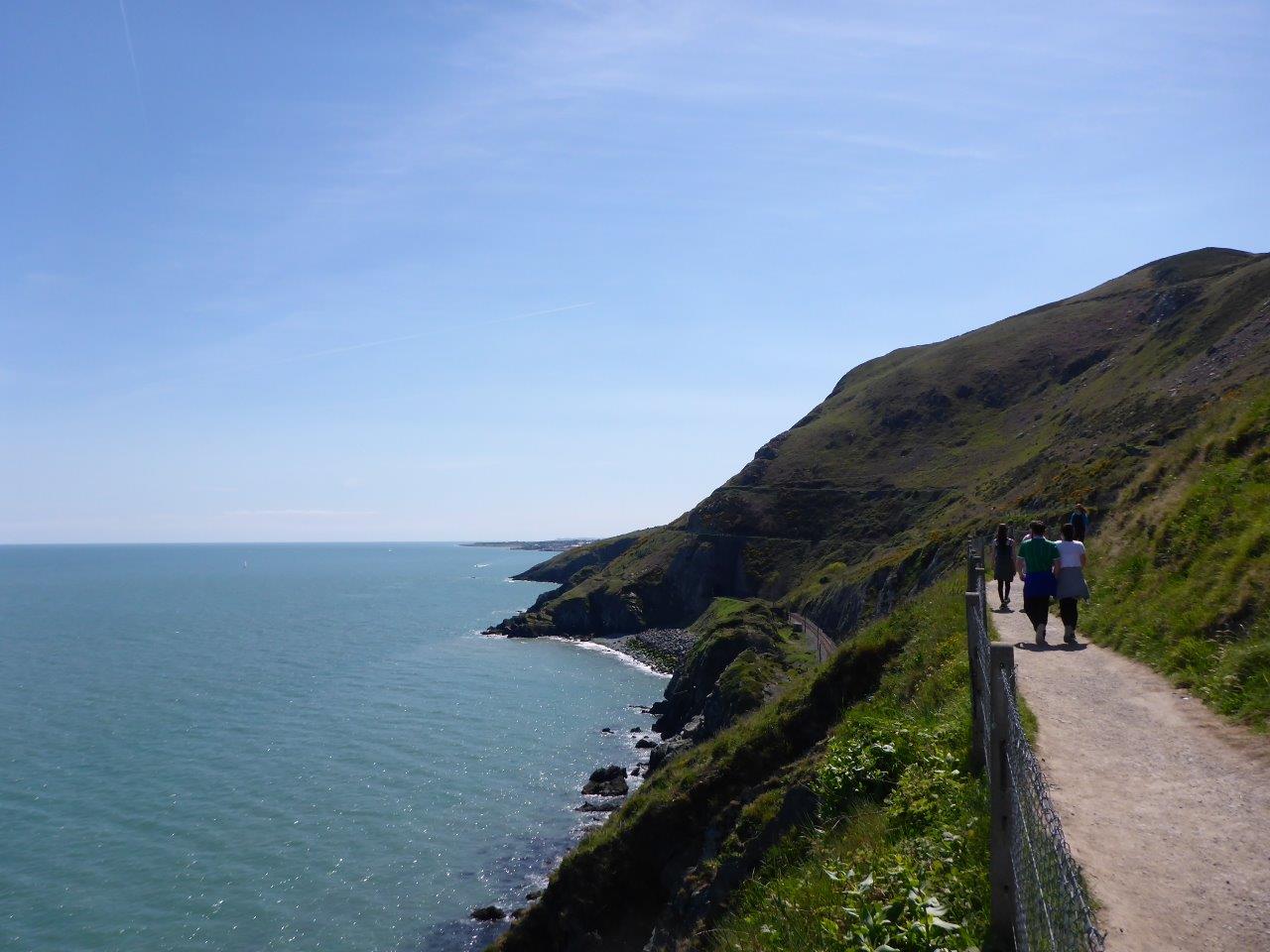 The cliff walk between Bray and Greystone outside Dublin, Ireland