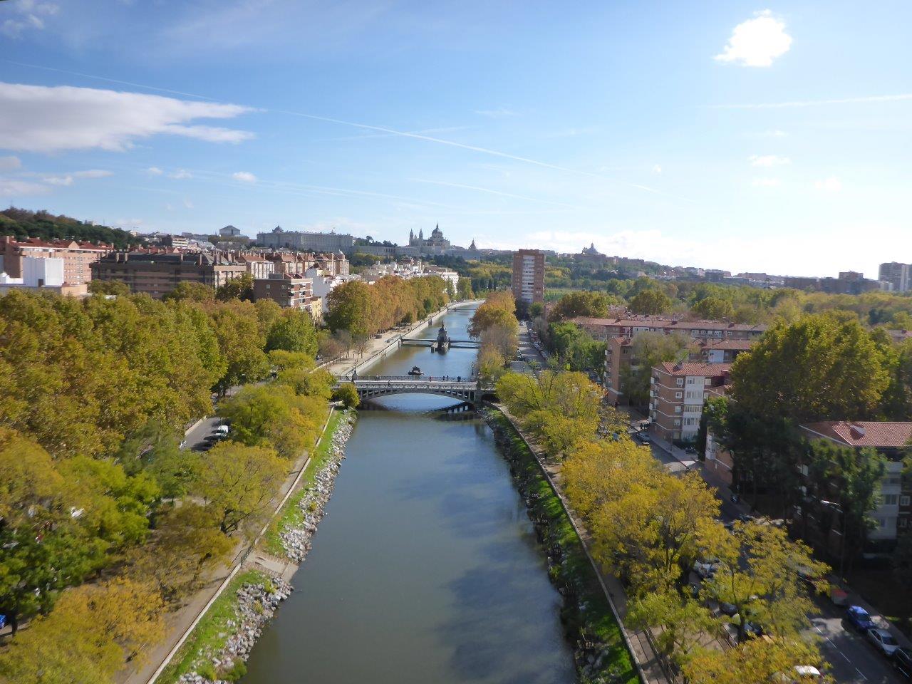 The view of Madrid seen from the Teleférico cable car.