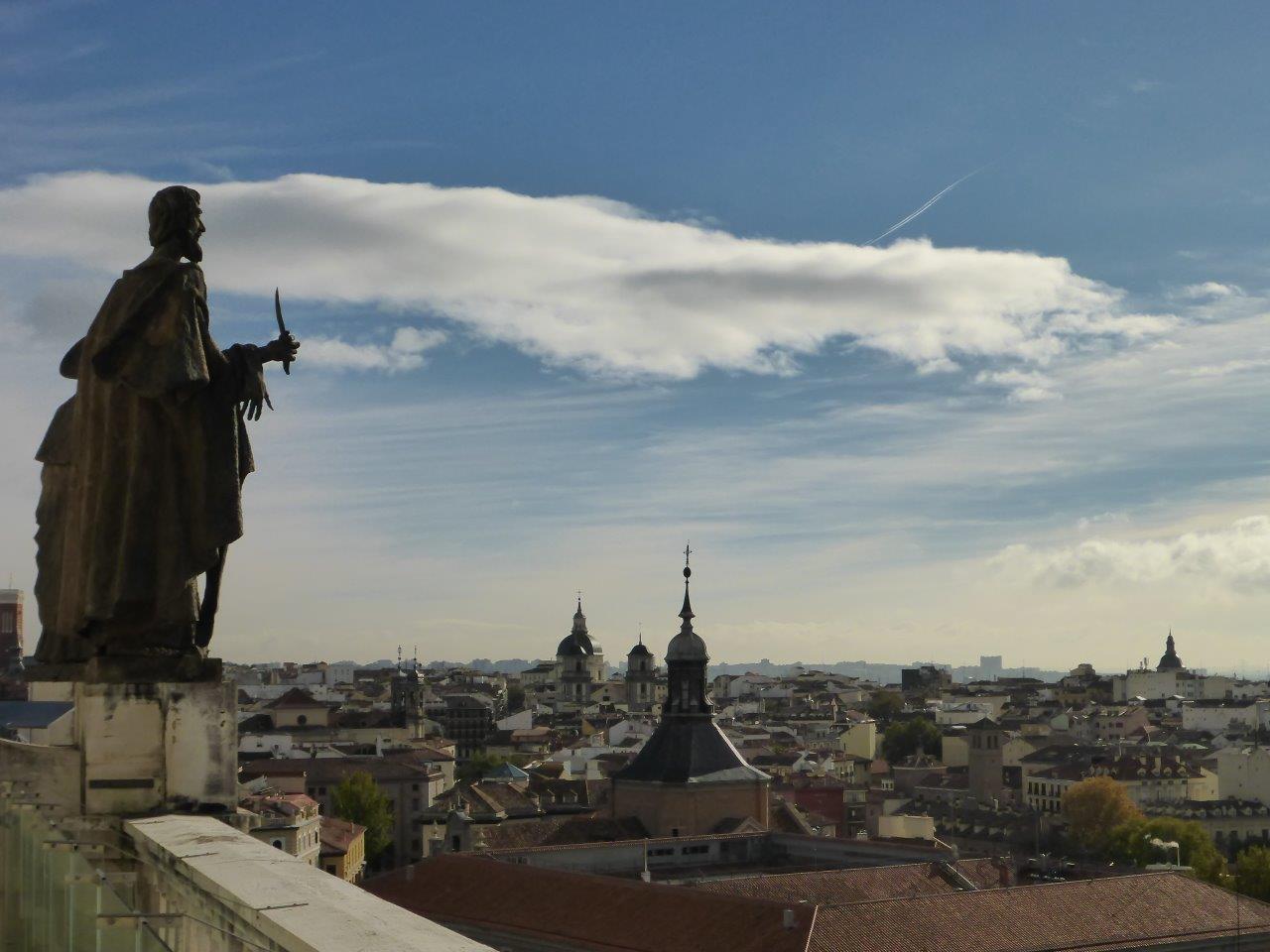 View from the dome of La Almudena Cathedral. Madrid, Spain