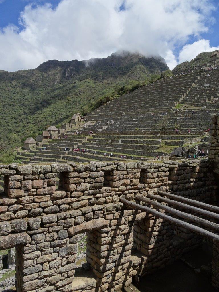 House and terraces in Machu Picchu, Peru.