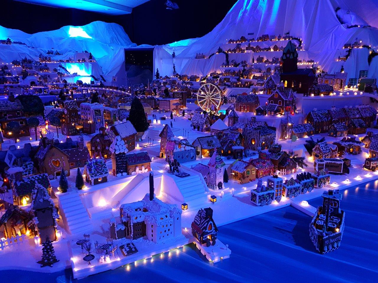 Nordnes in Bergen in the worlds largest Gingerbread Town in Bergen, Norway