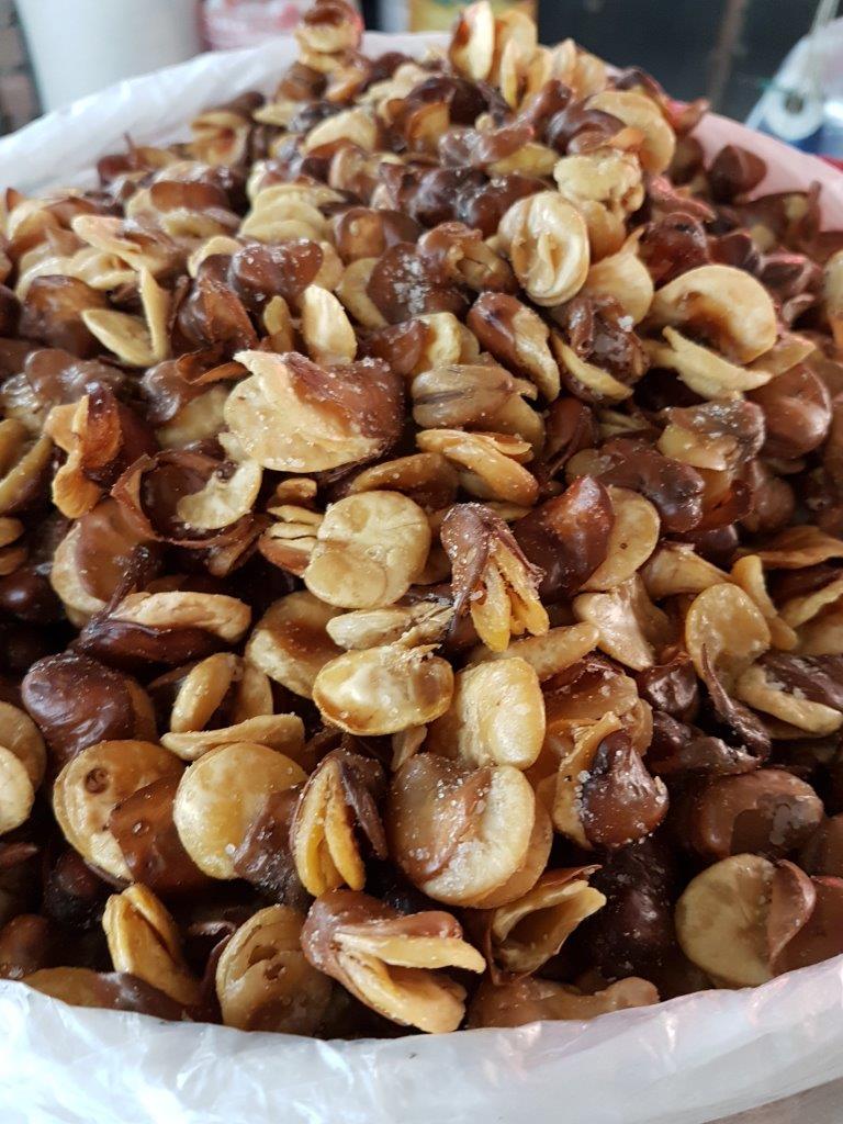 Too burchak - fried beans. Osh Bazaar. Food tour in Bishkek, Kyrgyzstan