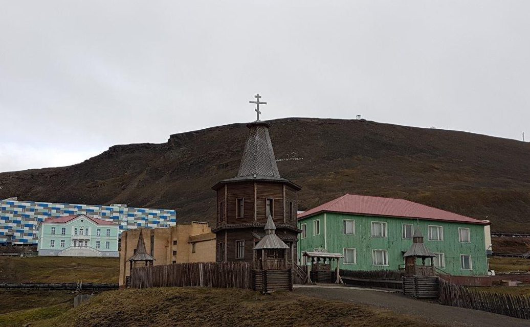 The Orthodox Church was built in 1996, after the fatal air crash that left 141 Russians and Ukrainians dead. Barentsburg, Svalbard, Norway.