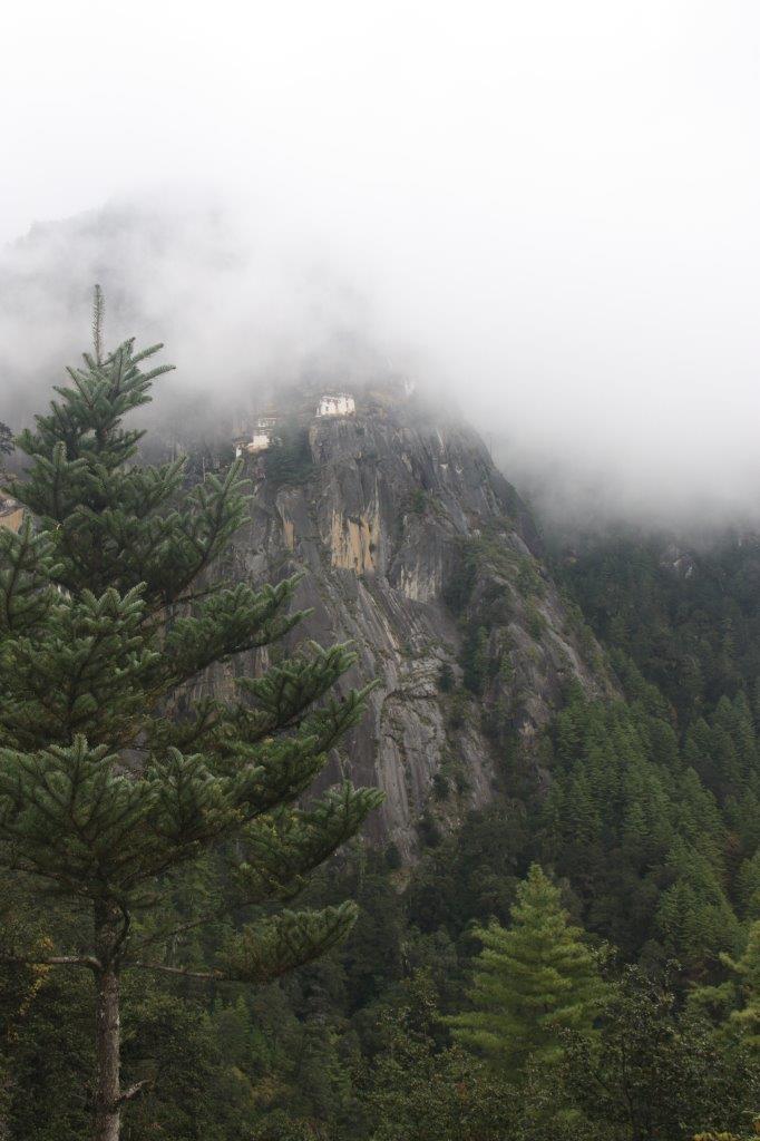 A sneak peak of Tiger's Nest. Paro Taktsang. Bhutan.